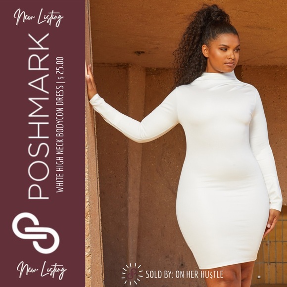 PLT FALL🍁BODYCON DRESS 🤍 - Picture 1 of 2